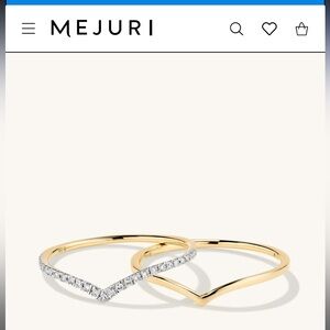 Mejuri Wishbone Stacker Set